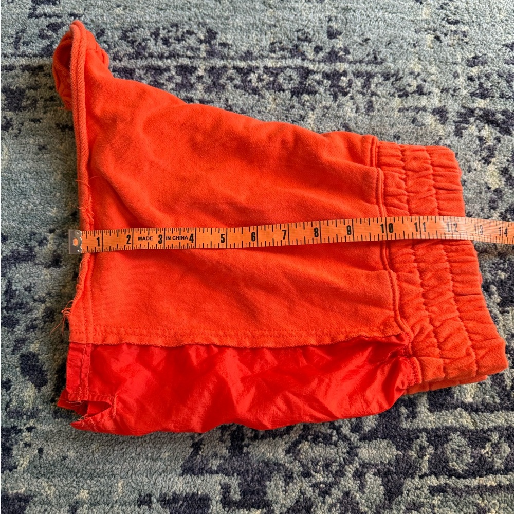 Free People Movement Heatwave Orange Half Way Terry Cloth Cotton Short Size L - Picture 10 of 10